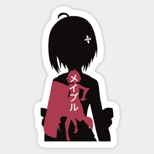 BOFURI Maple : Anime Characters Figure in Double Exposure Design with Her Japanese Name Sticker